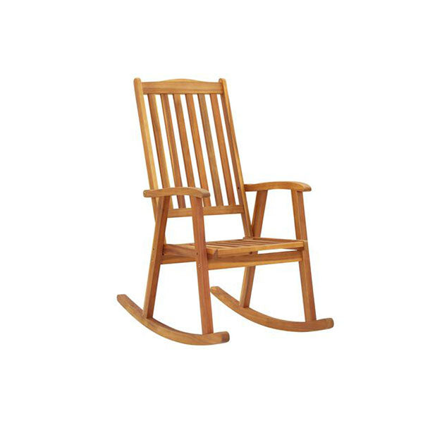 Vintage Rocking Chair With Cushions Solid Acacia Wood