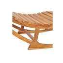 Rocking Sun Lounger with Cushion Solid Teak Wood