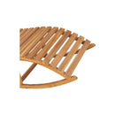Rocking Sun Lounger with Cushion Solid Teak Wood