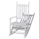 Rocking Chair With Curved Seat Wood - White