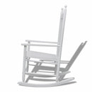 Rocking Chair With Curved Seat Wood - White
