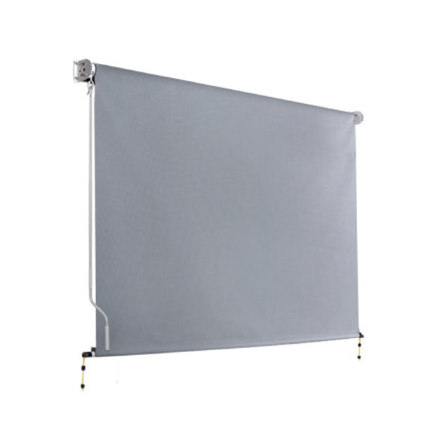 Outdoor Blind Window Privacy Screen Roll Down Awning Canopy Grey