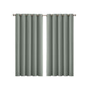 2 Pcs Room Darkening Blockout Curtains Panels 3 Layers Eyelet