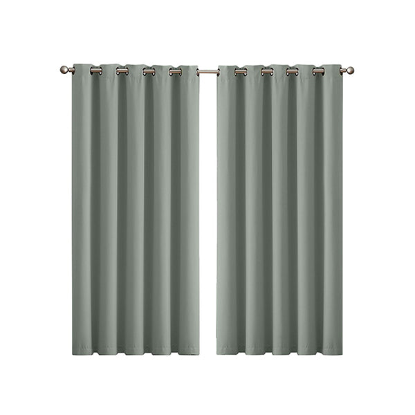 2 Pcs Room Darkening Blockout Curtains Panels 3 Layers Eyelet