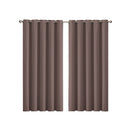 2 Pcs Room Darkening Blockout Curtains Panels 3 Layers Eyelet
