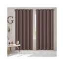 2 Pcs Room Darkening Blockout Curtains Panels 3 Layers Eyelet