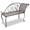 Rose-Patterned Garden Chaise Lounge - Brown