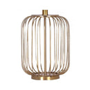 Rose Gold Table Lamp With Linen Drum Shade