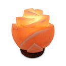 Rose Himalayan Pink Salt Lamp Carved Flower Rock Crystal Light Bulb