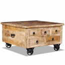 Rough Mango Wood Coffee Table 70x70x40cm