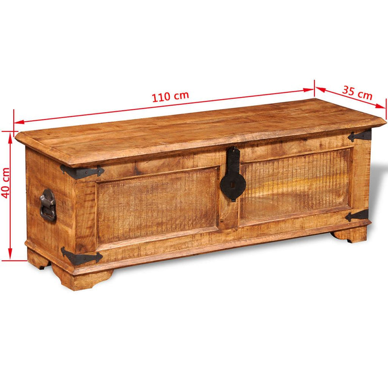 Rough Mango Wood Storage Chest