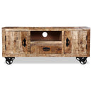 Rough Mango Wood TV Cabinet 110x30x50cm