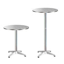 Round Bar Table Adjustable Aluminum Cafe