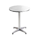 Round Bar Table Adjustable Aluminum Cafe