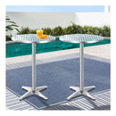 Round Bar Table Adjustable Aluminum Cafe