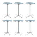 Round Bar Table Adjustable Aluminum Cafe