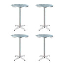 Round Bar Table Adjustable Aluminum Cafe