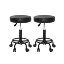 2X Salon Stool Swivel Round Barber Bar Stools Hydraulic Lift Black