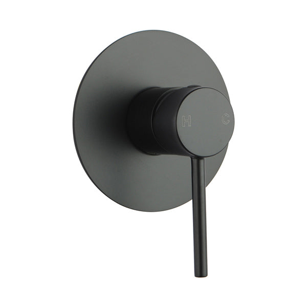 Round Black Shower Mixer Bath Fixtures Wall Mixer Wall Mounted Top