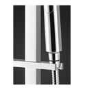 Round Handheld High Pressure Rain Shower Set Wall Chrome