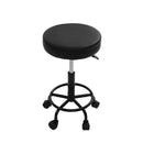 Round Salon Stool Black Swivel