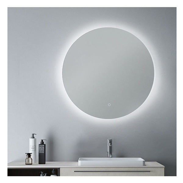 Round Touch Led Light Bathroom Vanity Wall Mounted Mirror 80Cm