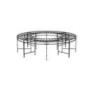 Round Tree Bench Black Steel