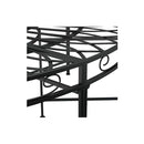 Round Tree Bench Black Steel
