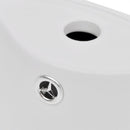 Round Ceramic Stand Bathroom Sink Basin / Overflow Hole - White