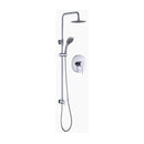 Rounded Dual Heads Faucet High Pressure Mixer Rain Shower Head Set