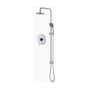 Rounded Dual Heads Faucet High Pressure Mixer Rain Shower Head Set