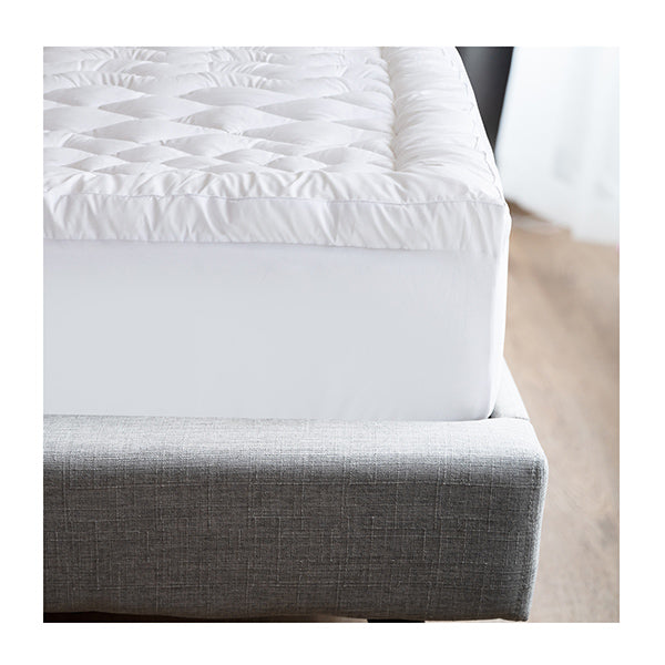 Royal Comfort 1200Gsm Deluxe Mattress Topper Double White