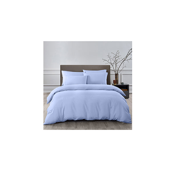 Royal Comfort Quilt Cover Set Bamboo Hypoallergenic Queen Light Blue
