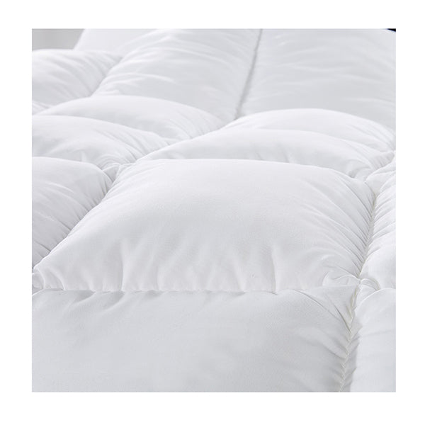 Royal Comfort Wool Blend Quilt Premium Hotel Cotton Cover Queen White