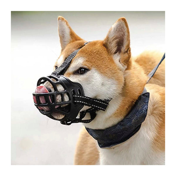 Rubber Basket Mouth Guard For Puppy Barking Biting Double Xl