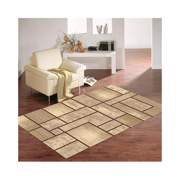 Ruby Beige Stain Resistant Rug