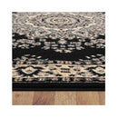 Ruby Black Non Shedding Rug