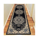 Ruby Black Non Shedding Rug