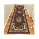 Ruby Brown Hallway Runner Non Shedding Rug