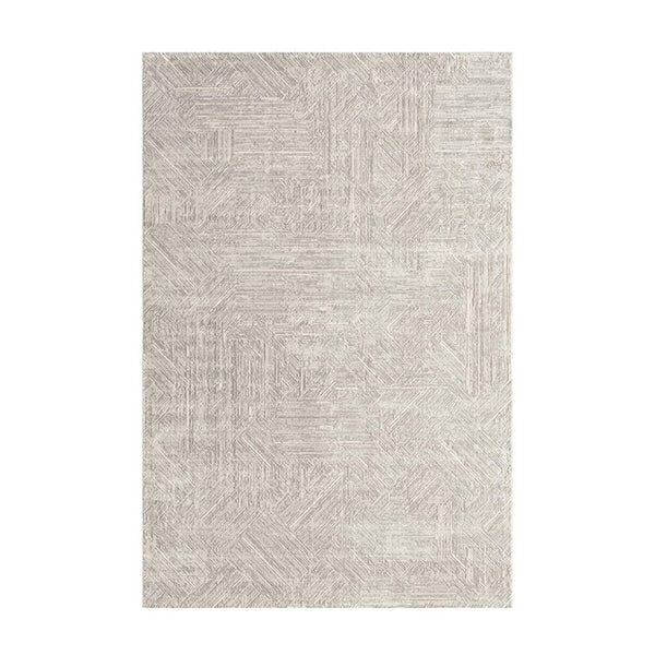 Contemporary Semi Classical Grey Rug 80Cm X 140Cm