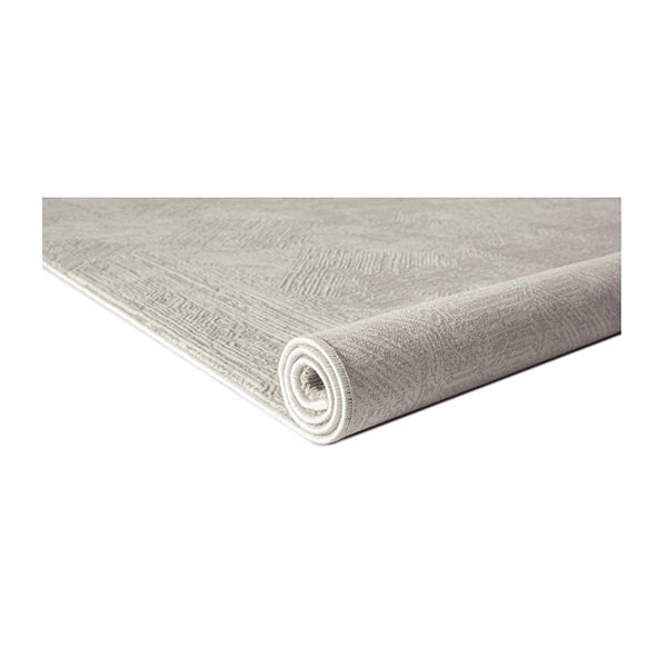 Contemporary Semi Classical Grey Rug 80Cm X 140Cm