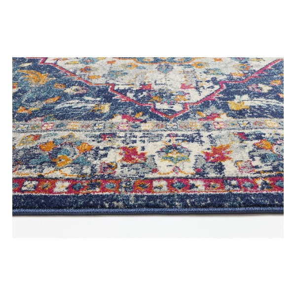 Delicate Navy Multi Oriental Rug