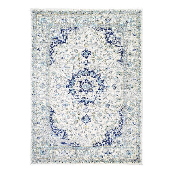 Delicate Navy Blue Traditional Rug