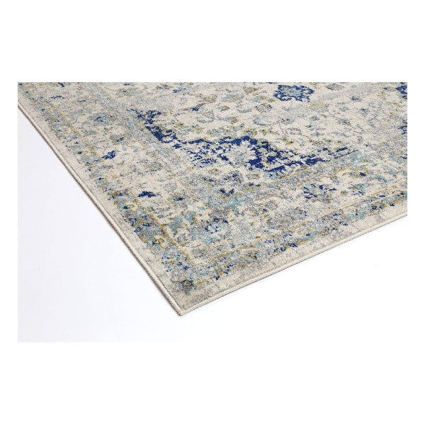 Delicate Navy Blue Traditional Rug