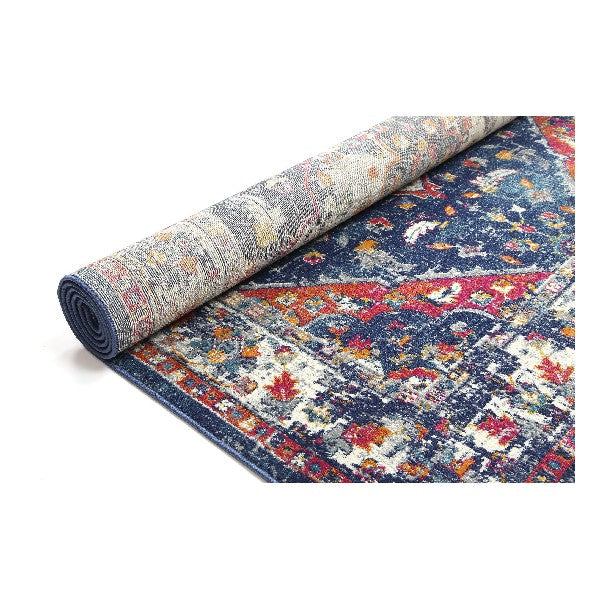 Delicate Navy Multi Oriental Rug
