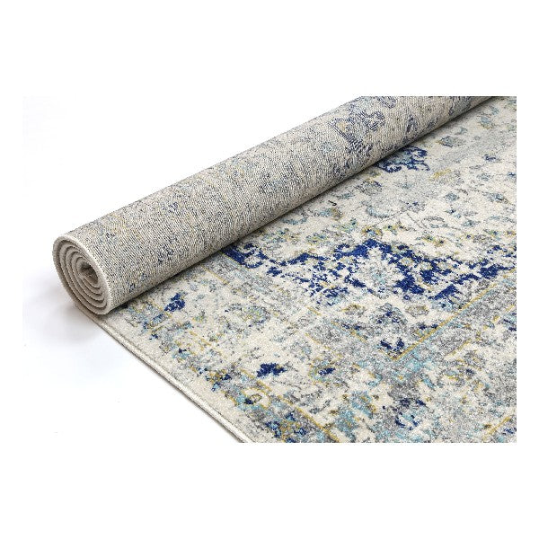 Delicate Navy Blue Traditional Rug