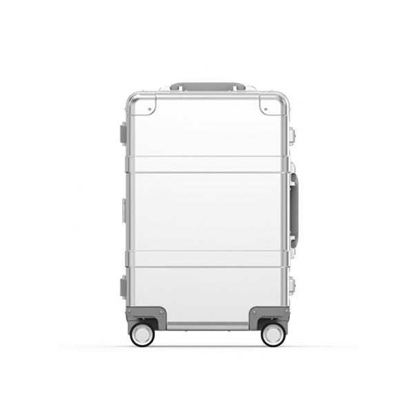Runmi 90 Points Metal Suitcase 20 Inches Silver