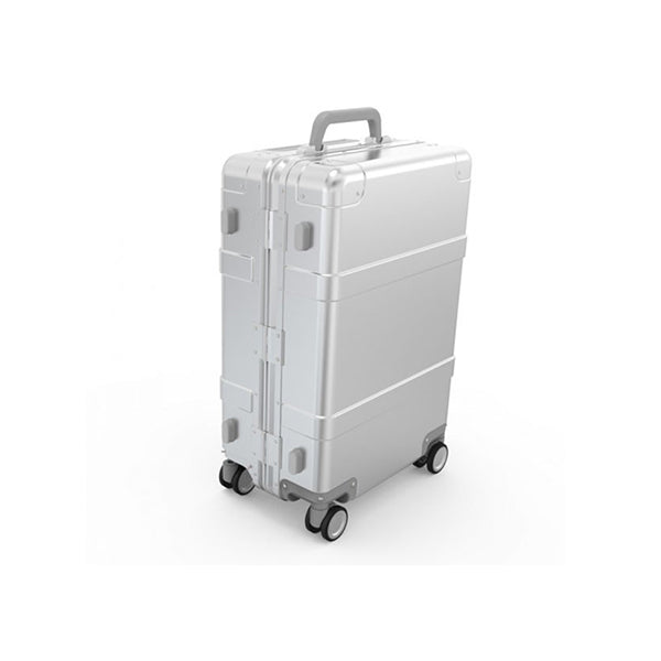 Runmi 90 Points Metal Suitcase 20 Inches Silver