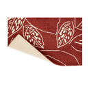 Rust And Ivory Leaves Rug