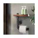 Rustic Industrial DIY Floating Pipe Shelf Paper Holder